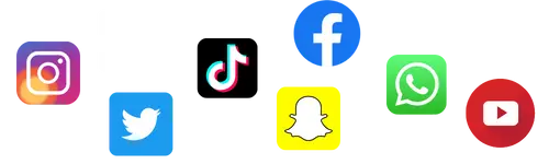 Logos des différents réseaux sociaux